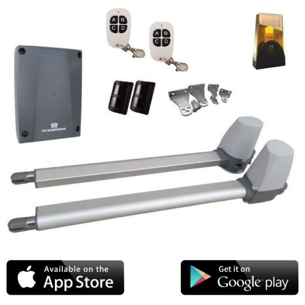 Kit automatizare porti batante TMT Terrier 200 cu WiFi si Bluetooth